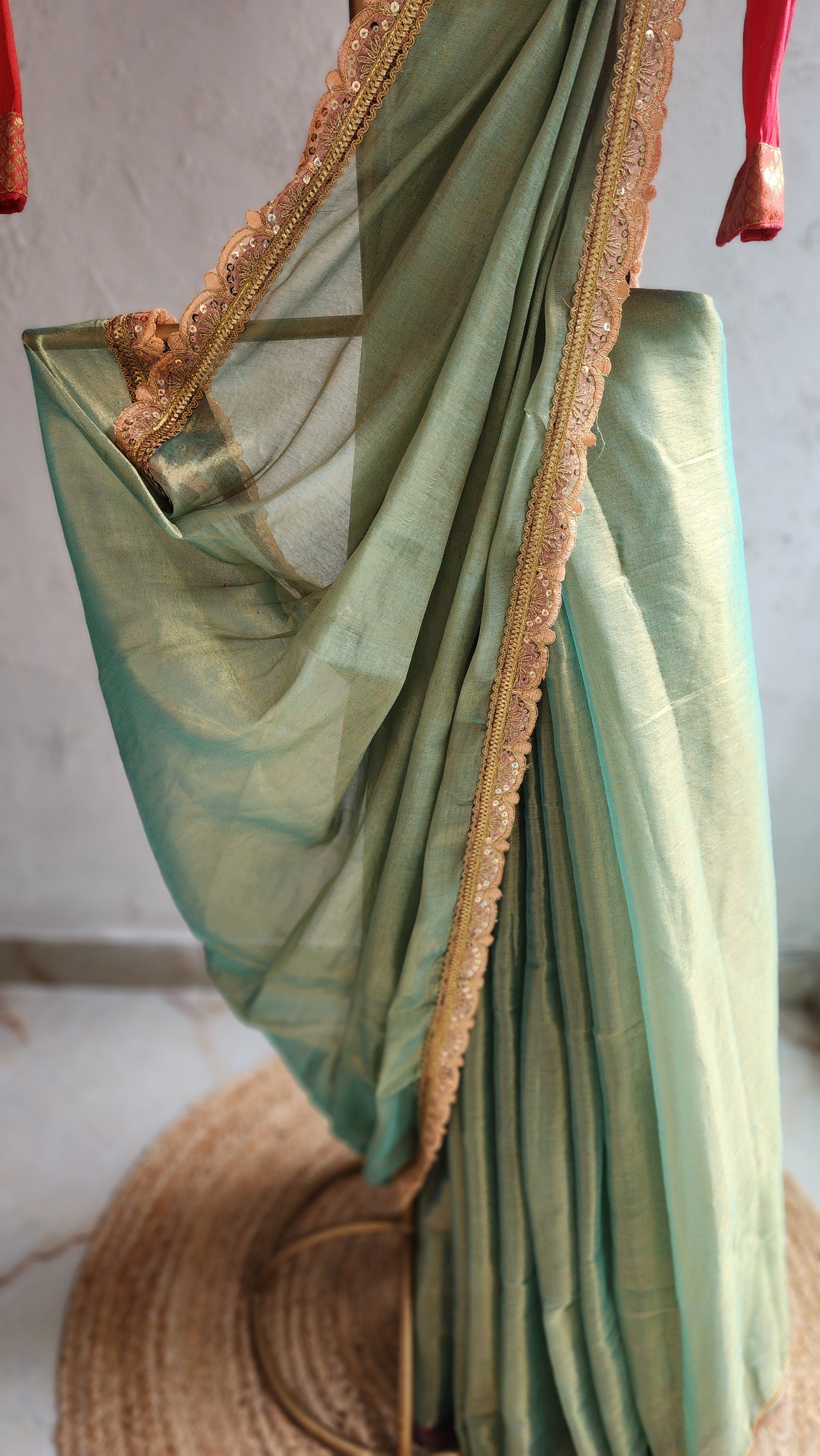 Seema Tissue Raga Gold Saree