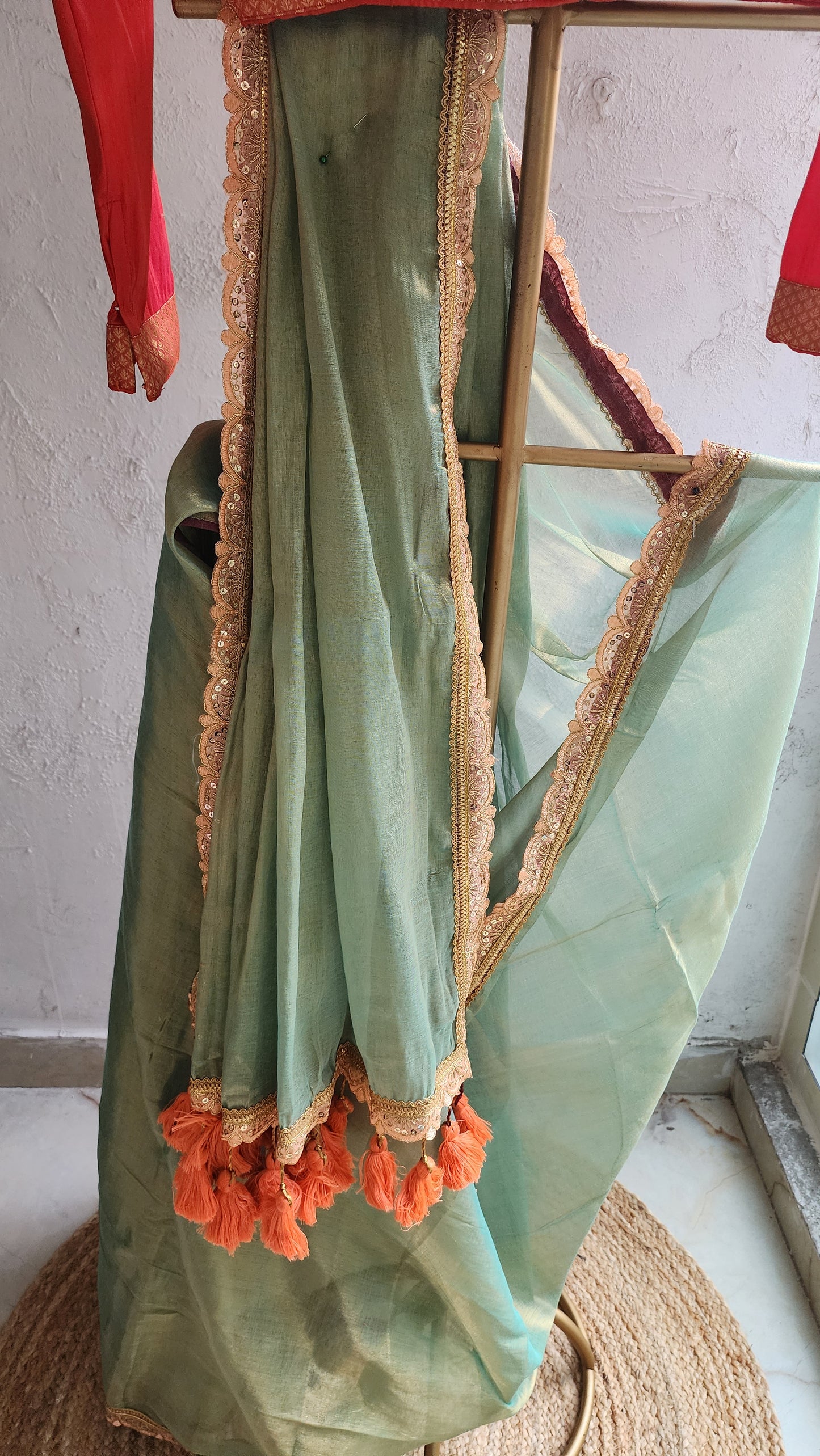 Seema Tissue Raga Gold Saree