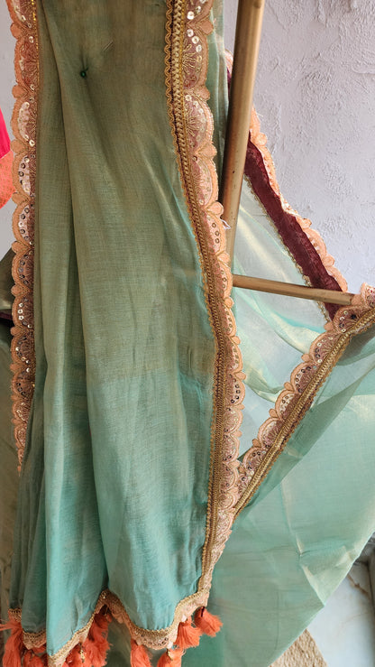 Seema Tissue Raga Gold Saree