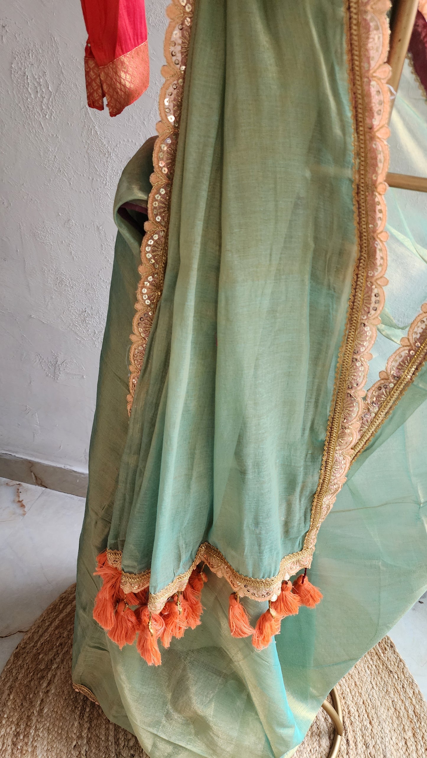 Seema Tissue Raga Gold Saree