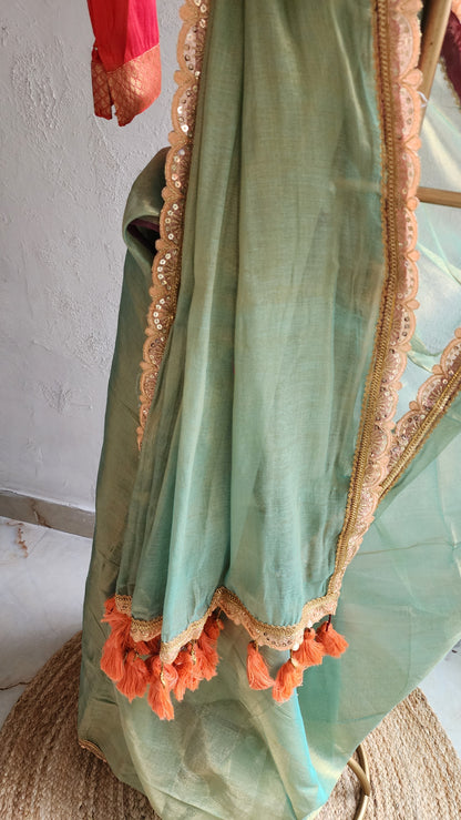 Seema Tissue Raga Gold Saree