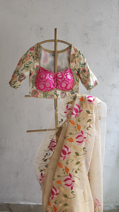 Safa Sheen Raga Saree