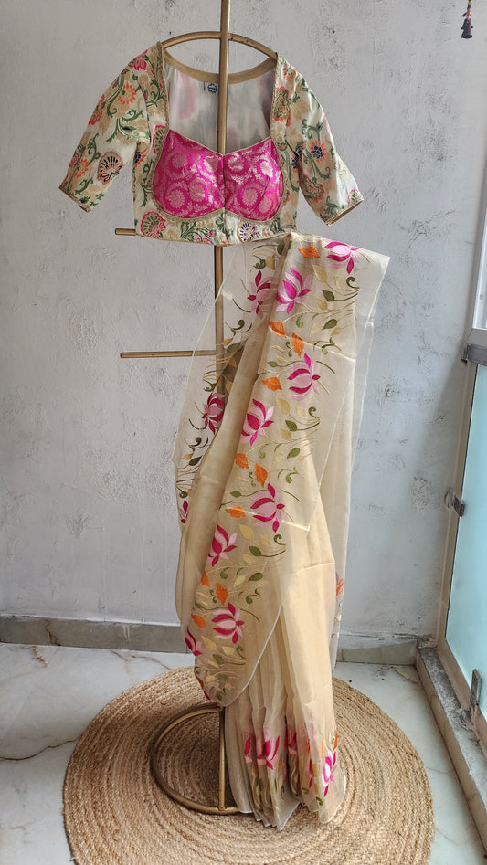 Safa Sheen Raga Saree