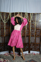Zavi Midi Dress-Pink