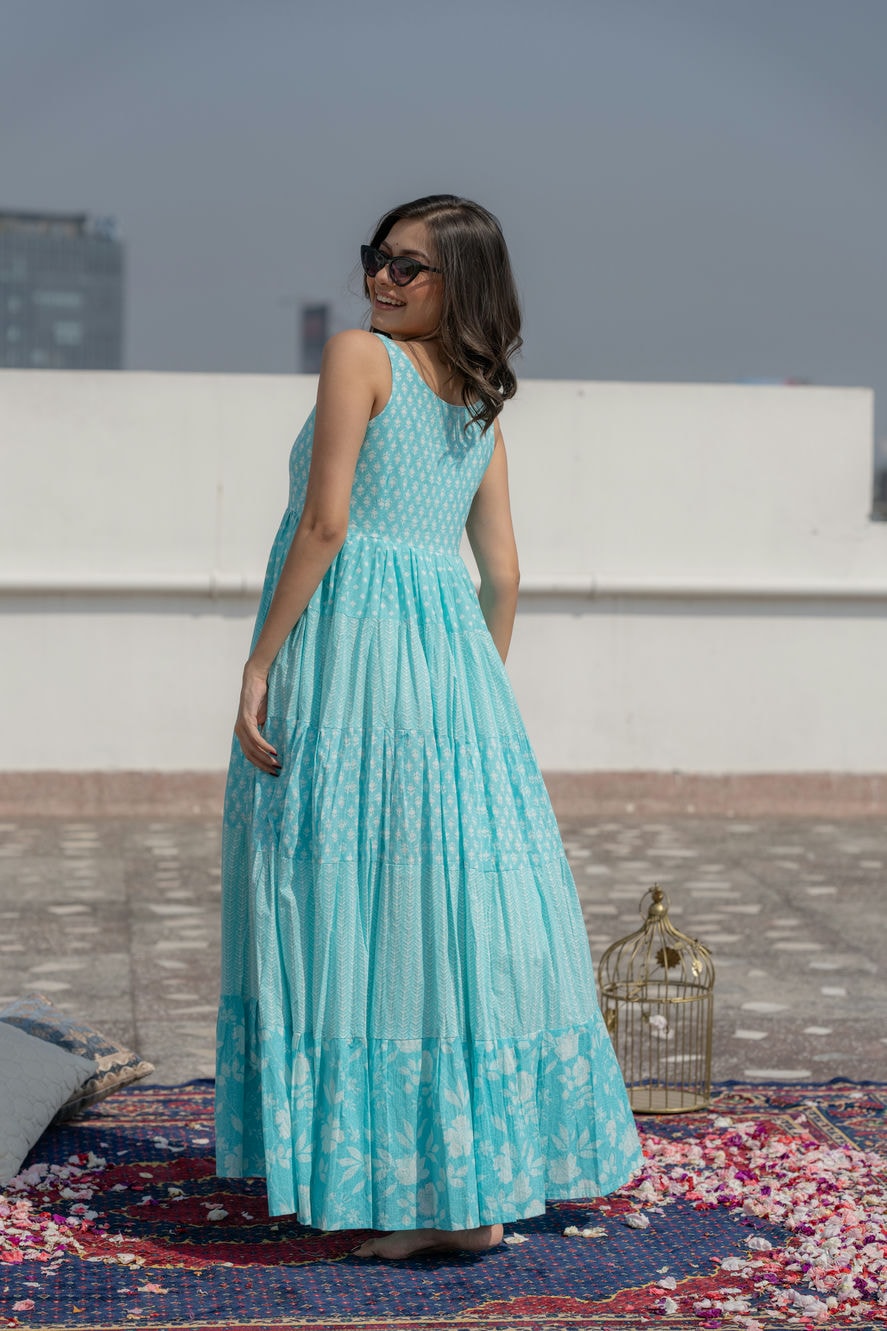 Dahlia Dress - Sky Blue