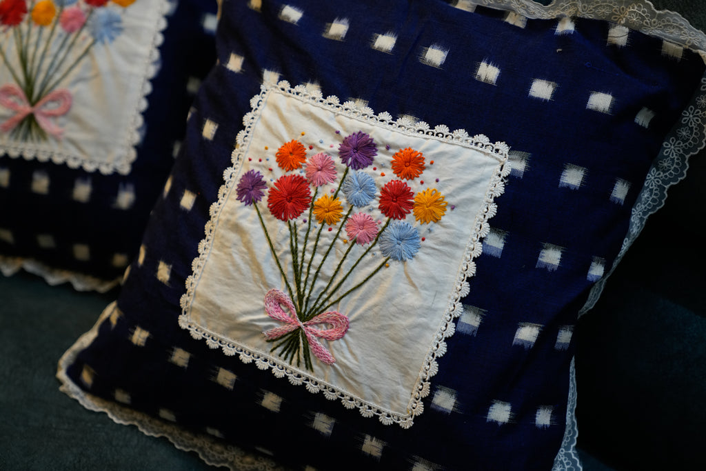 Floral Bouquet Cushion Cover