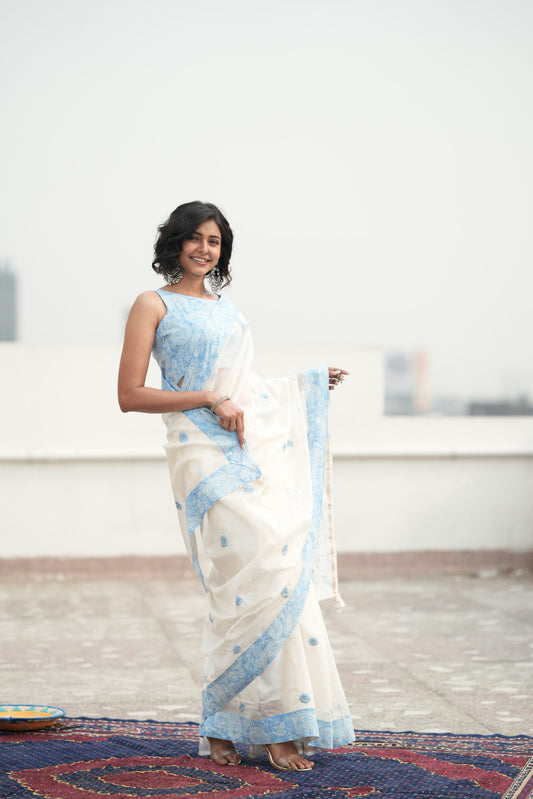 Sky Sapphire Saree