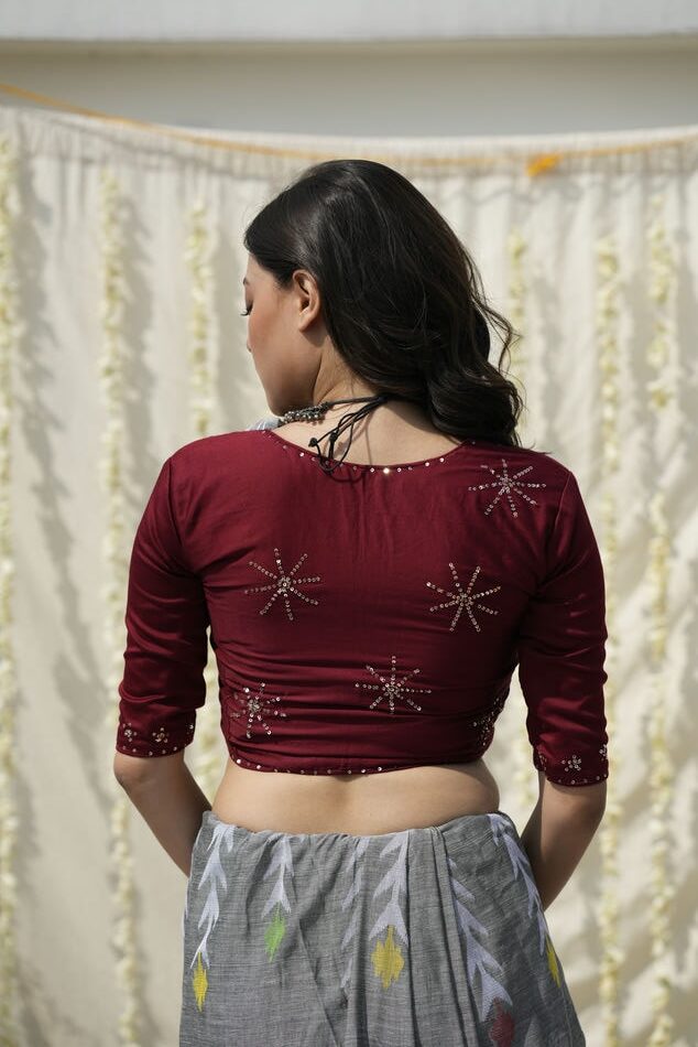 Tara Sitara Blouse(Maroon)