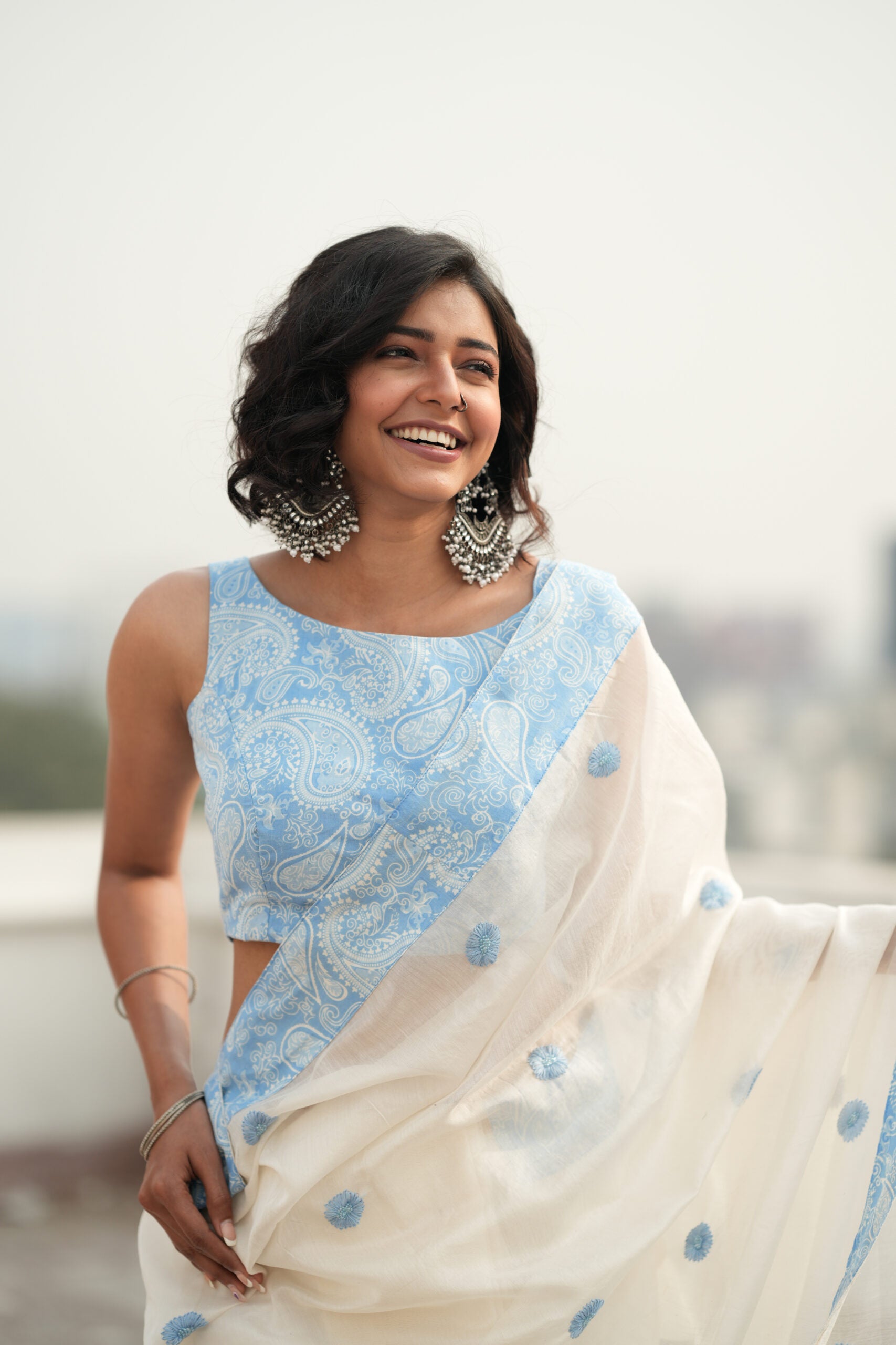 Sky Sapphire Saree