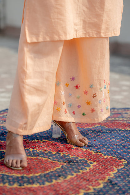 Peach Cotton Candy Co-Ord Set