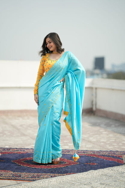 Golden Sky Saree