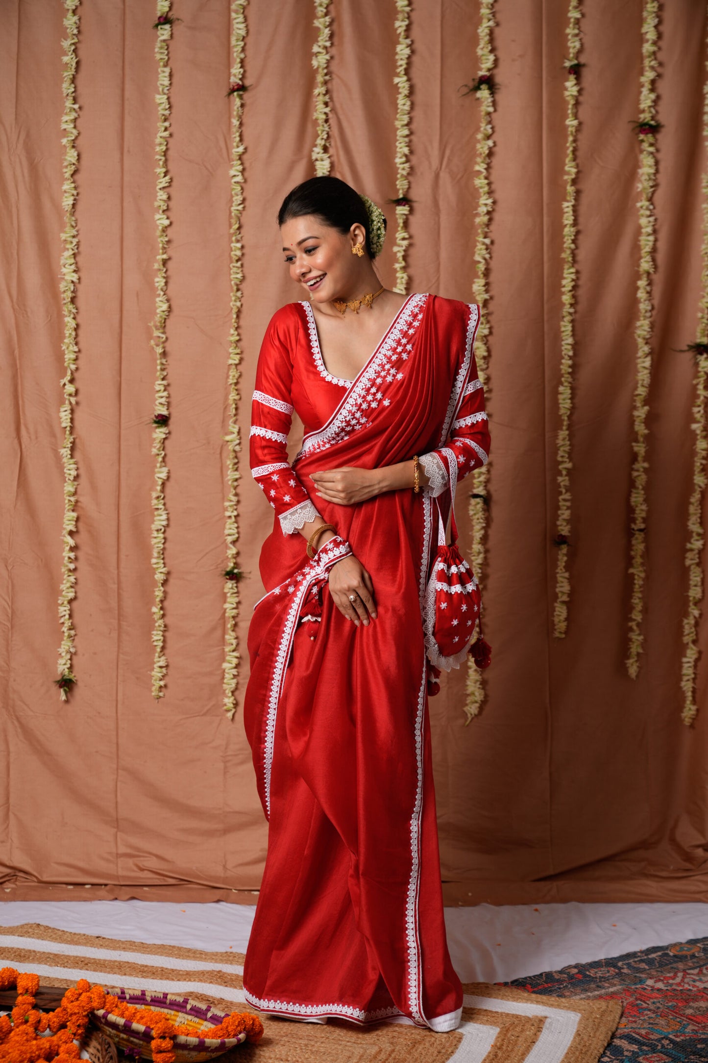 Chandni Laal Saree