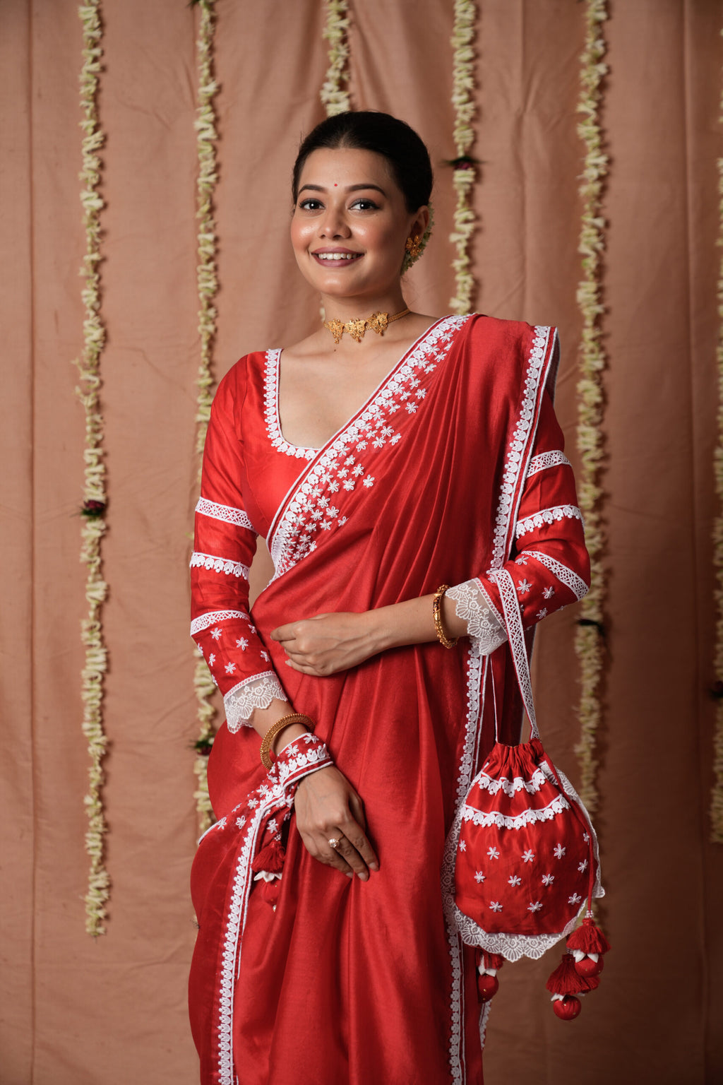Chandni Laal Potli Bag