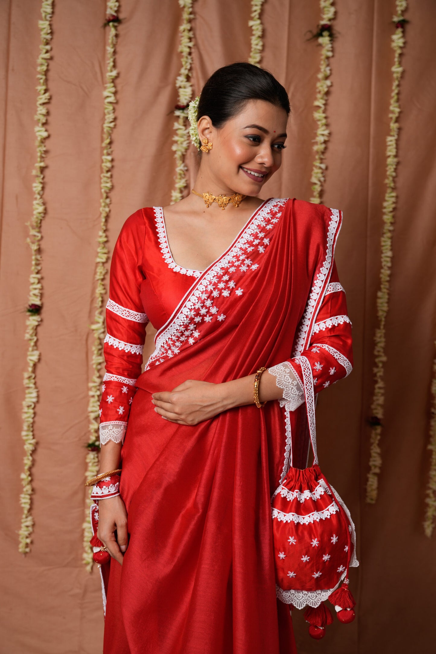 Chandni Laal Saree