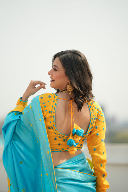 Golden Sky Saree