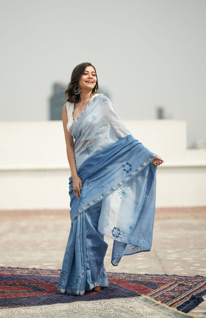 Magic Of Snow Saree