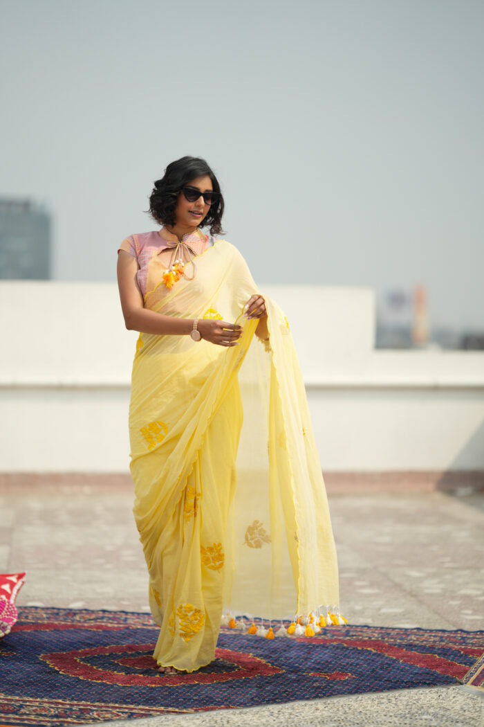 Daffodil Mul Cotton Saree