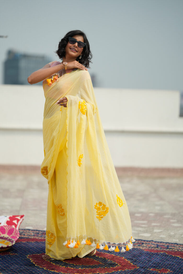 Daffodil Mul Cotton Saree