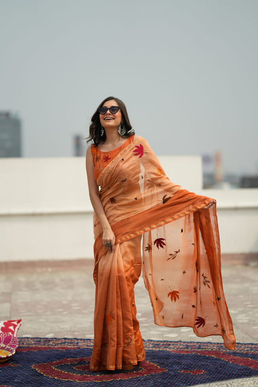 Peace Of Autumn Saree