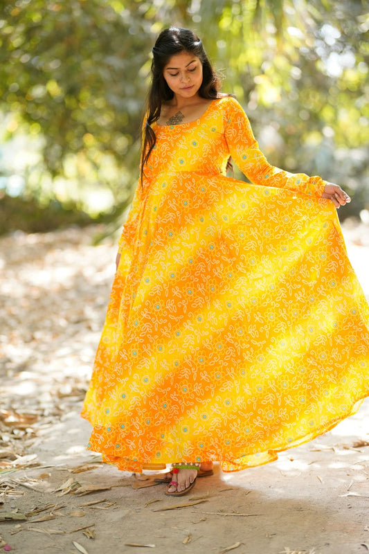 Mahi Long Dress (Yellow)