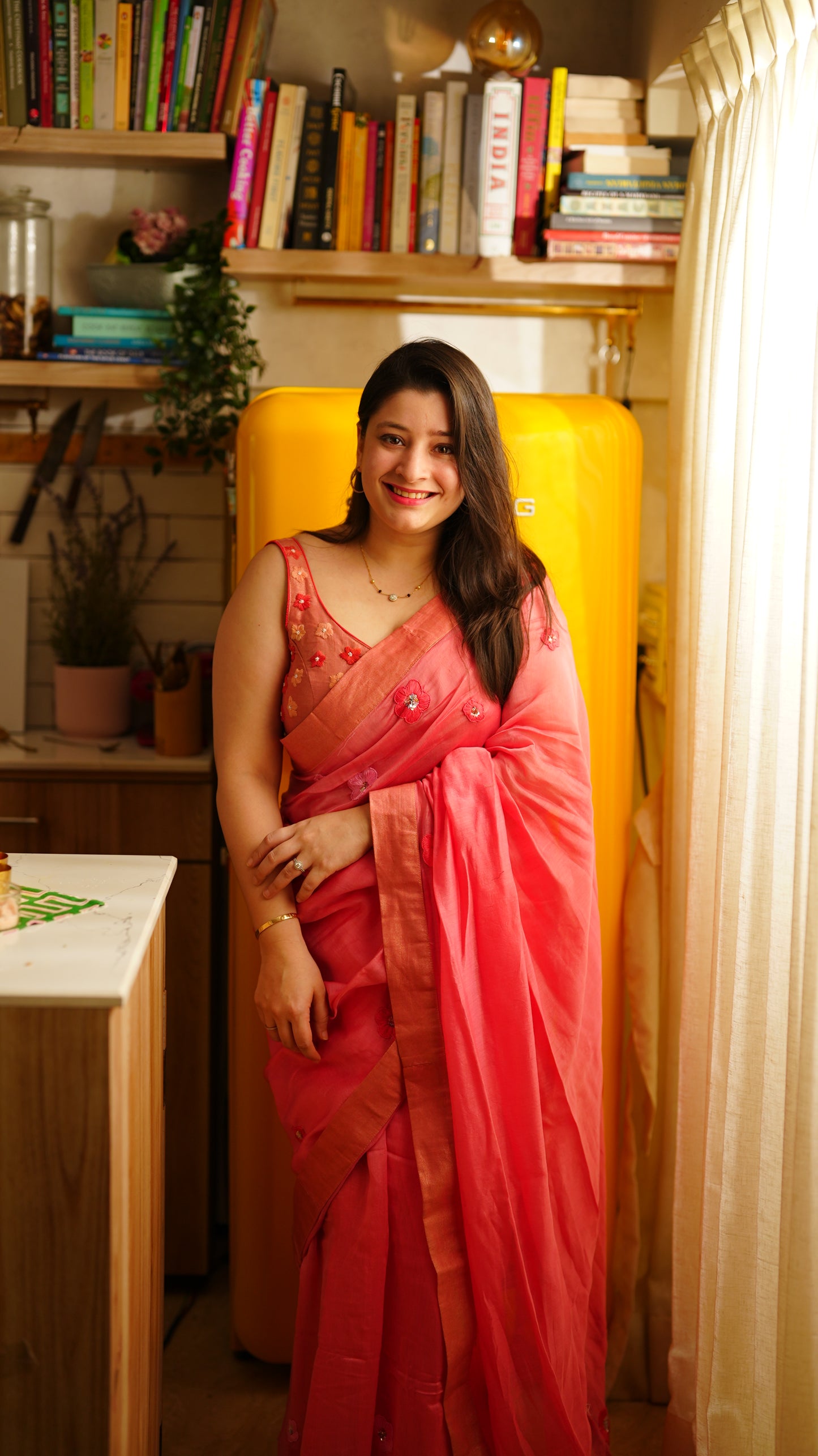 Cherry Blossom Saree - Pink