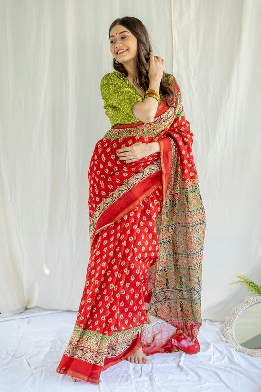 Red Affair Saree