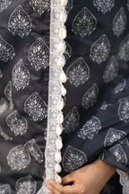 Black Modal Chanderi Saree