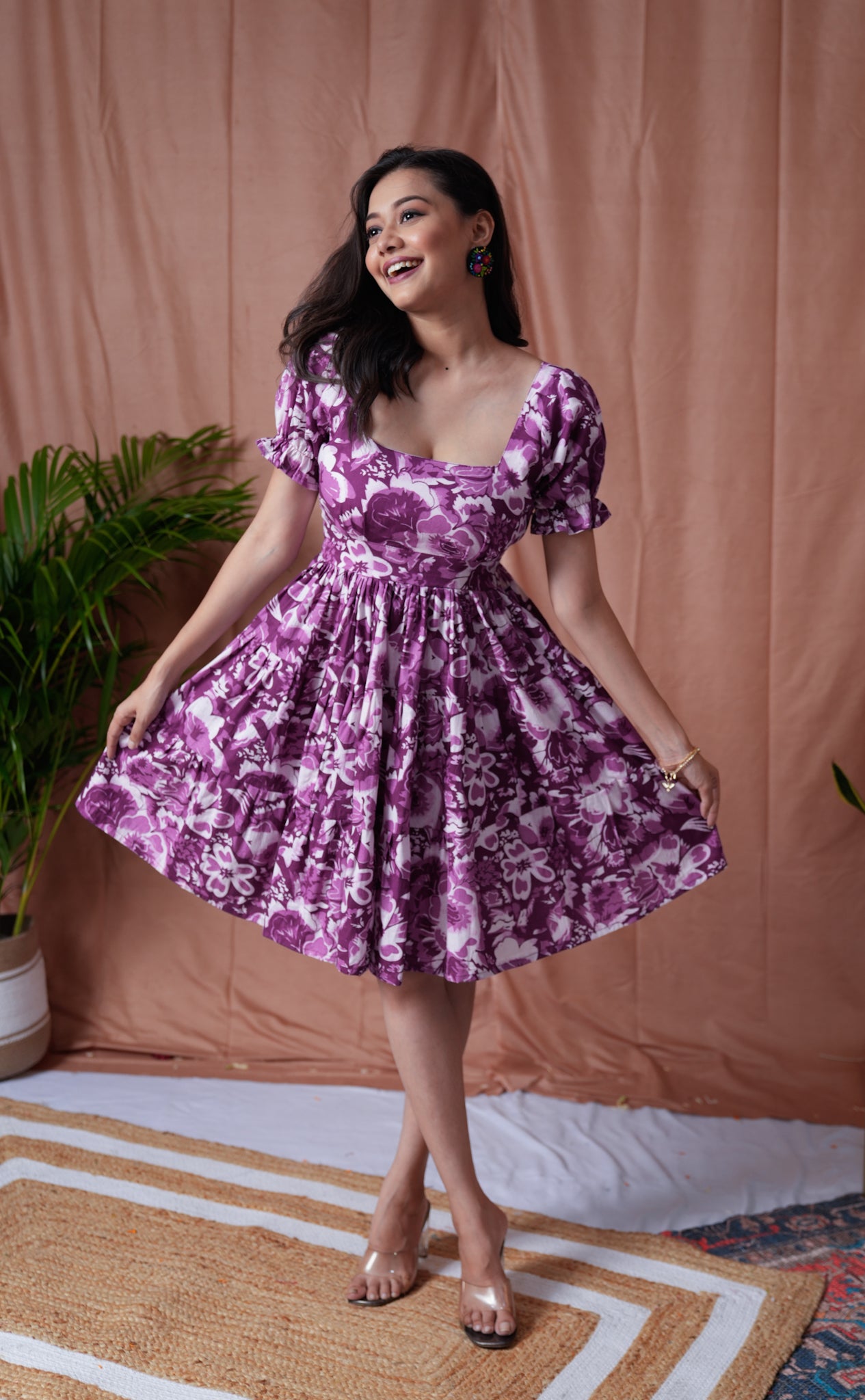 Lilac Delight Midi Dress