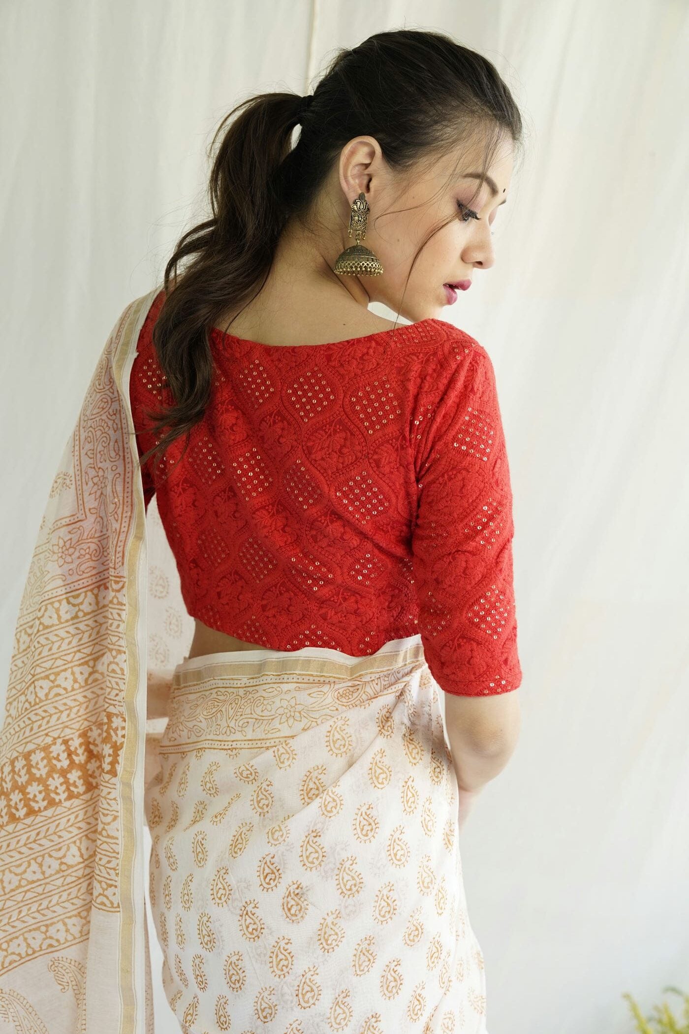 SITARA RED BLOUSE