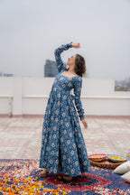 Indigo Floral Maxidress