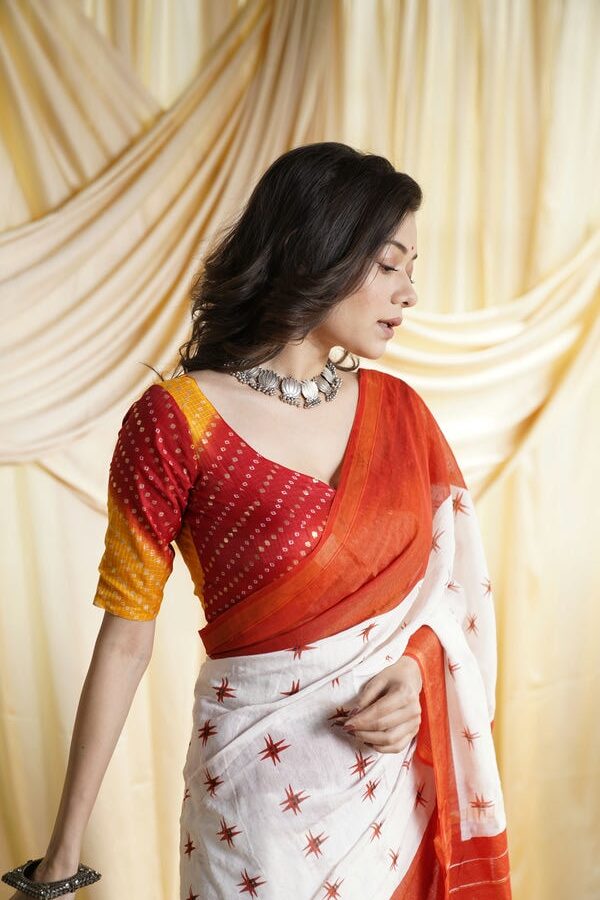 Banjara Blouse(Kota Red Yellow)