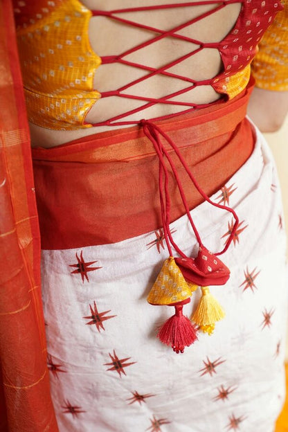 Banjara Blouse(Kota Red Yellow)