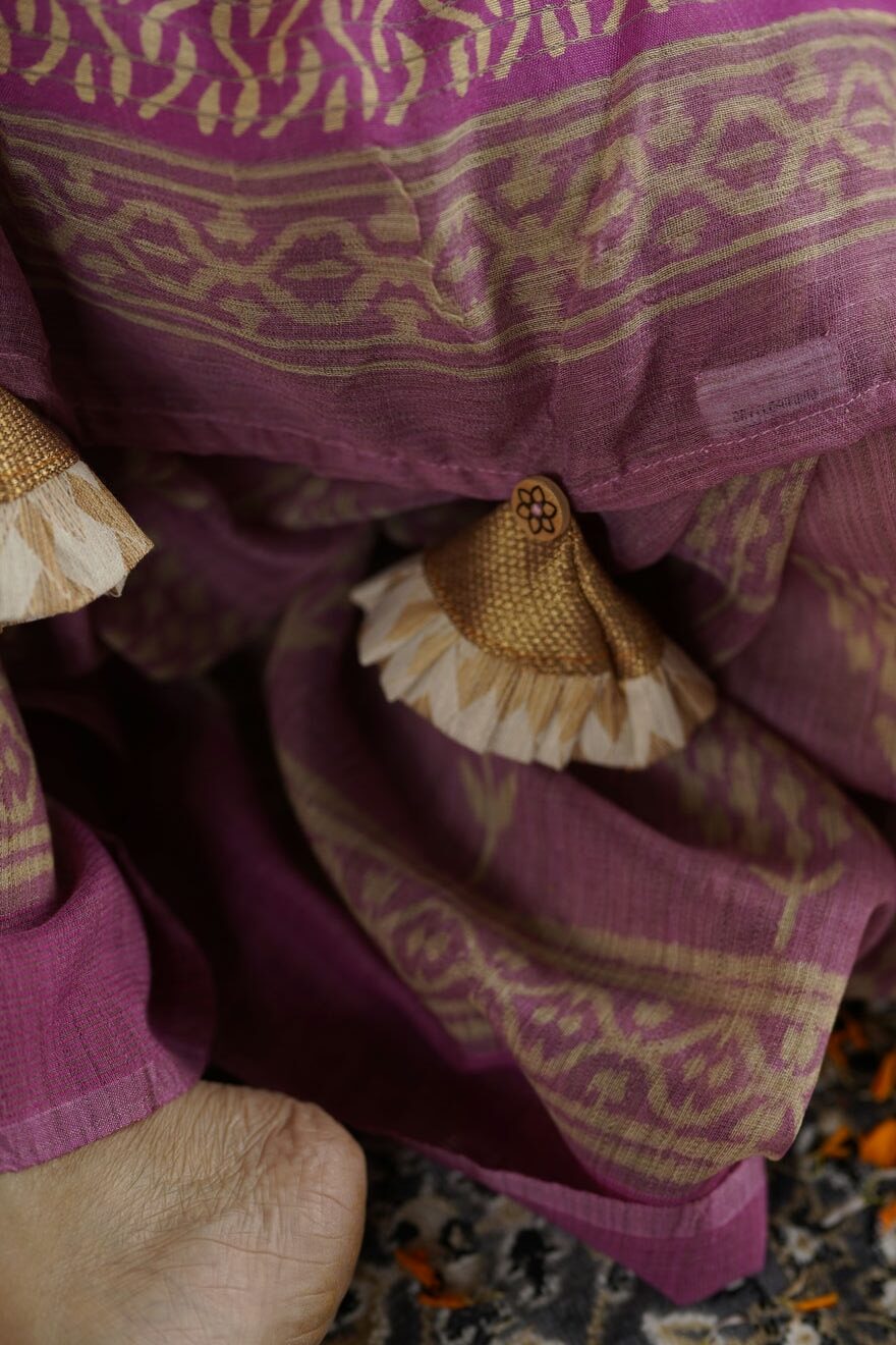 Blush Pink Cotton Silk Saree