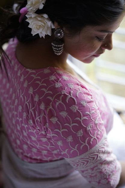 Baby Pink Embroidered Blouse