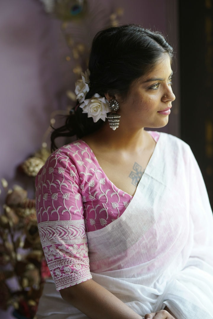 Baby Pink Embroidered Blouse