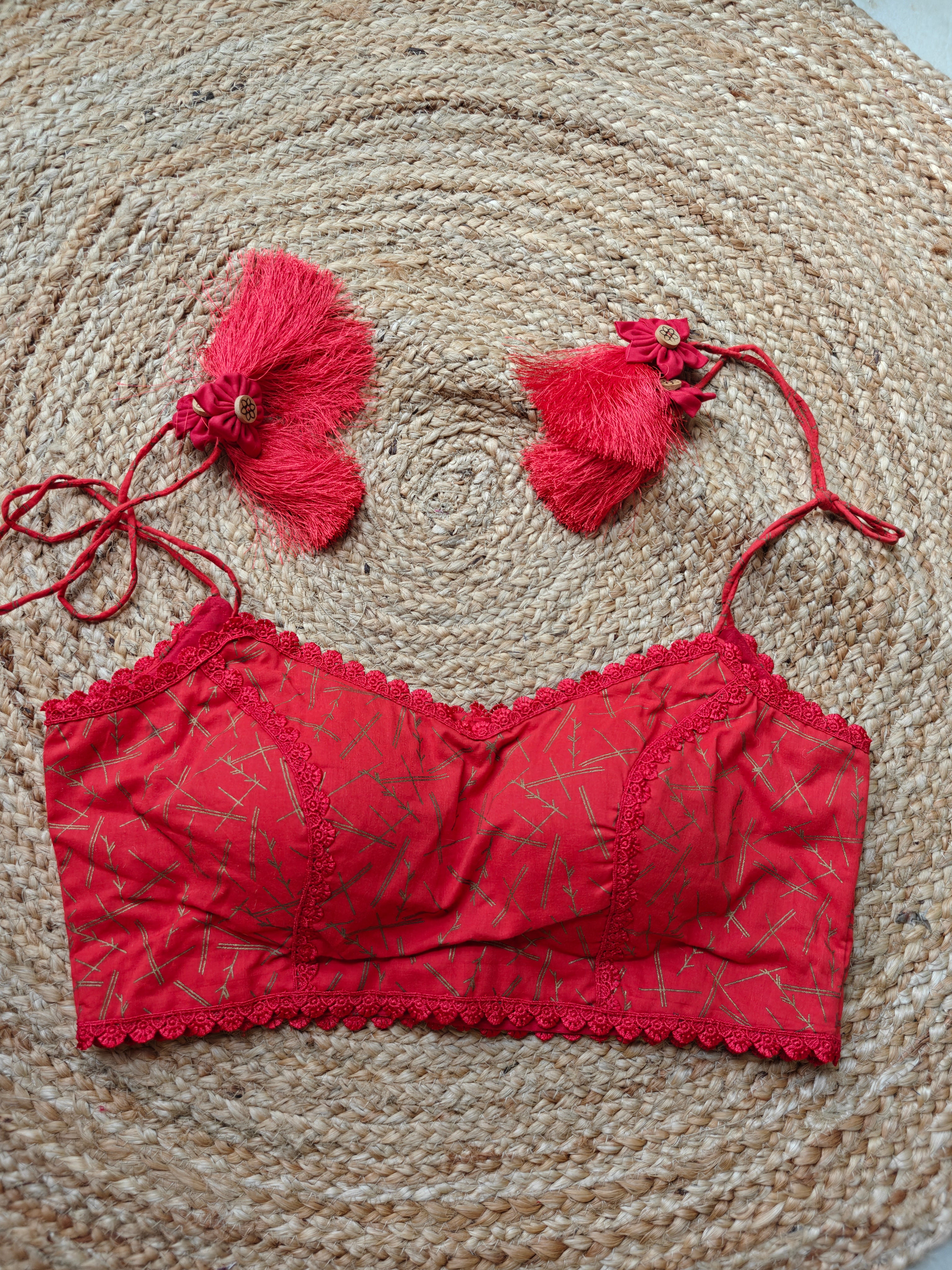 Rang blouse-Brick red