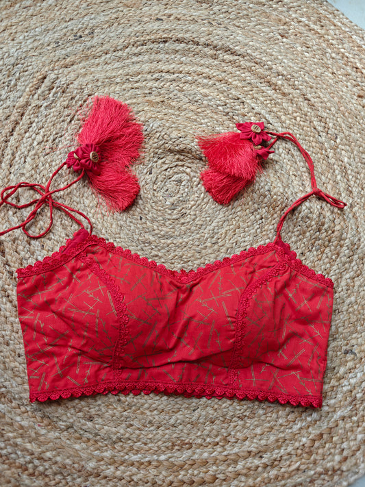 Rang blouse-Brick red