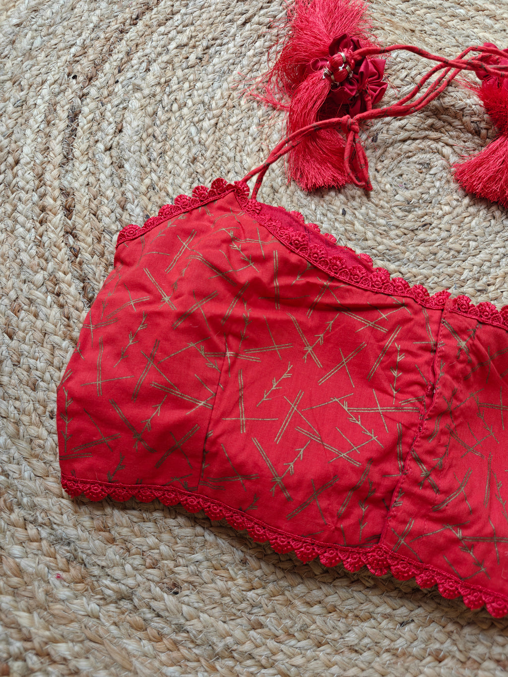 Rang blouse-Brick red