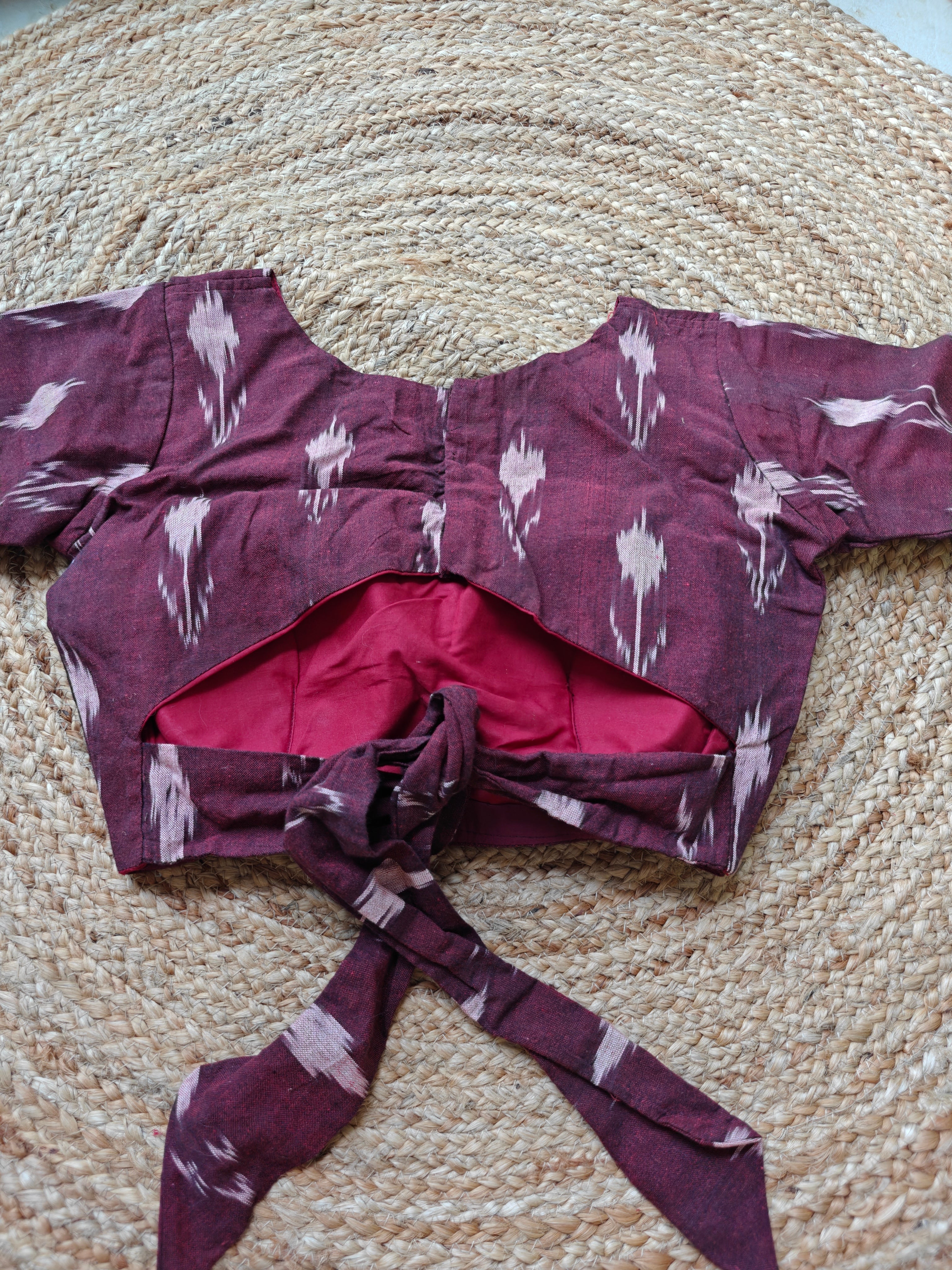 IKAT TIE UP BLOUSE (GREEN)