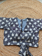 IKAT TIE UP BLOUSE (GREEN)