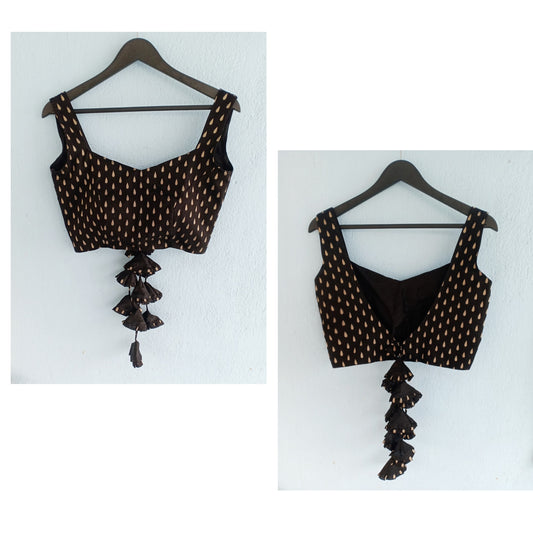 Lehriya Blouse- Black
