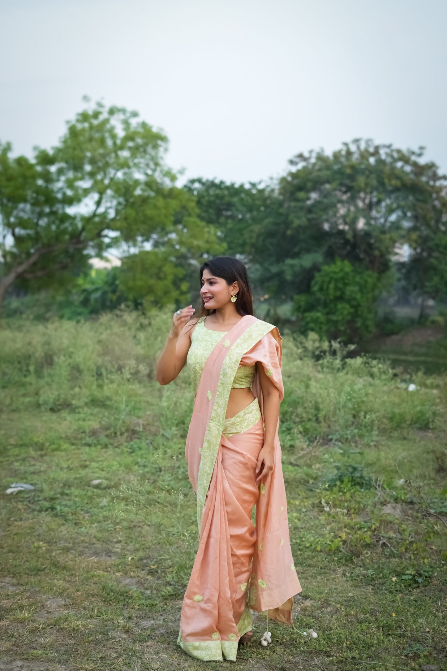 Soft Meadow Saree