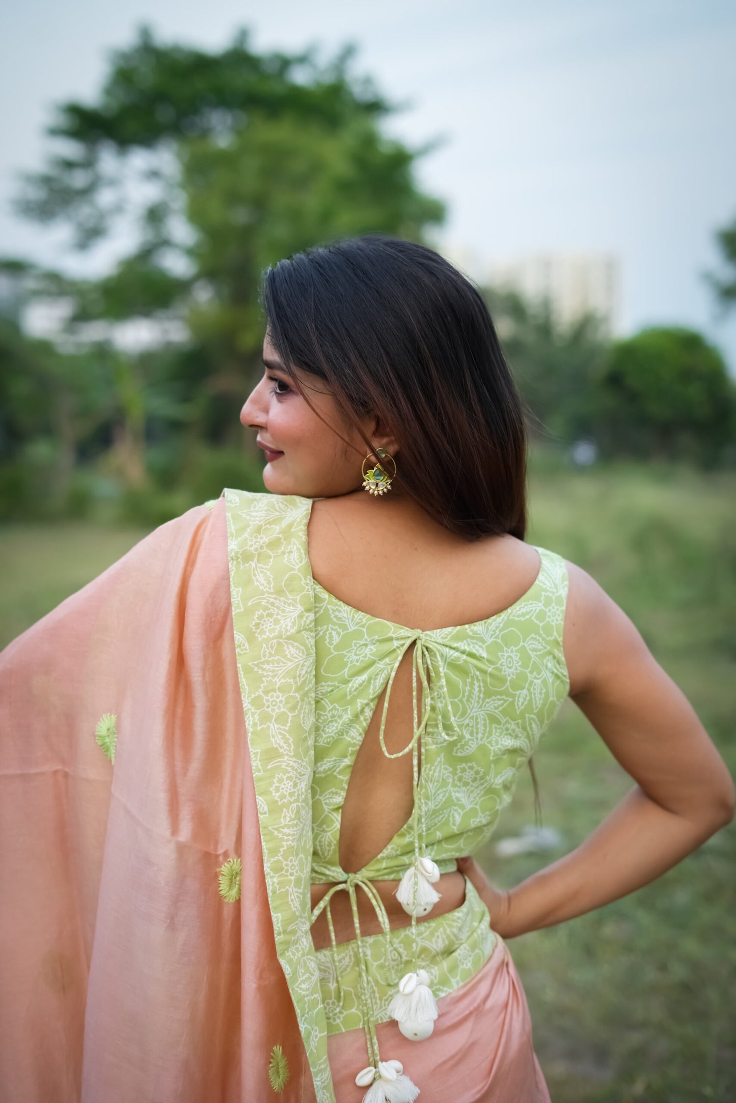 Soft Meadow Saree