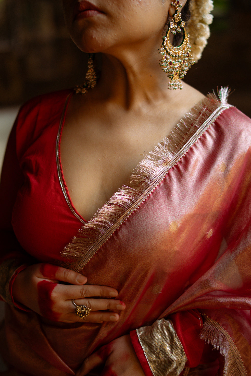 Laal Gota  Patti Blouse