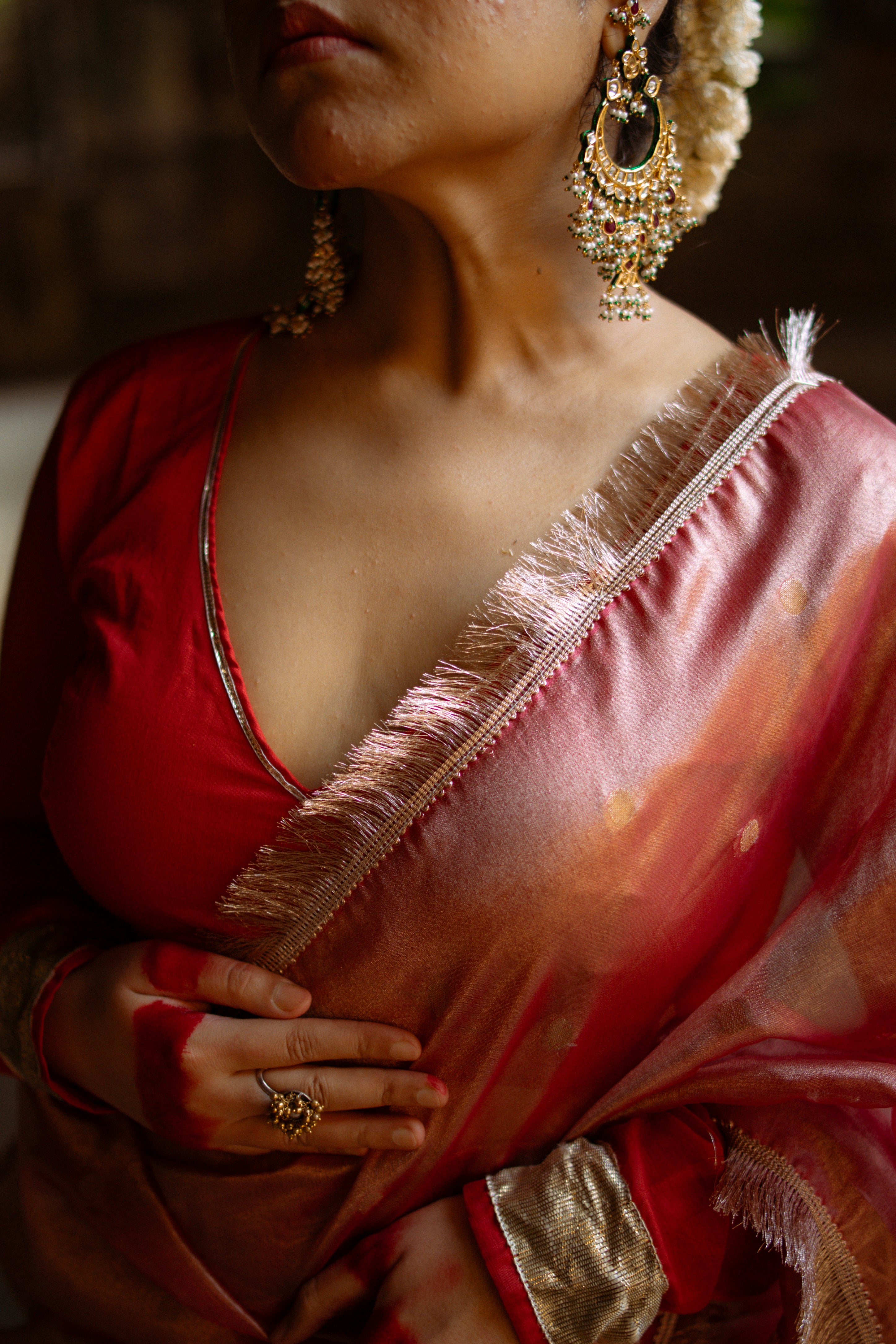 Laal Gota  Patti Blouse