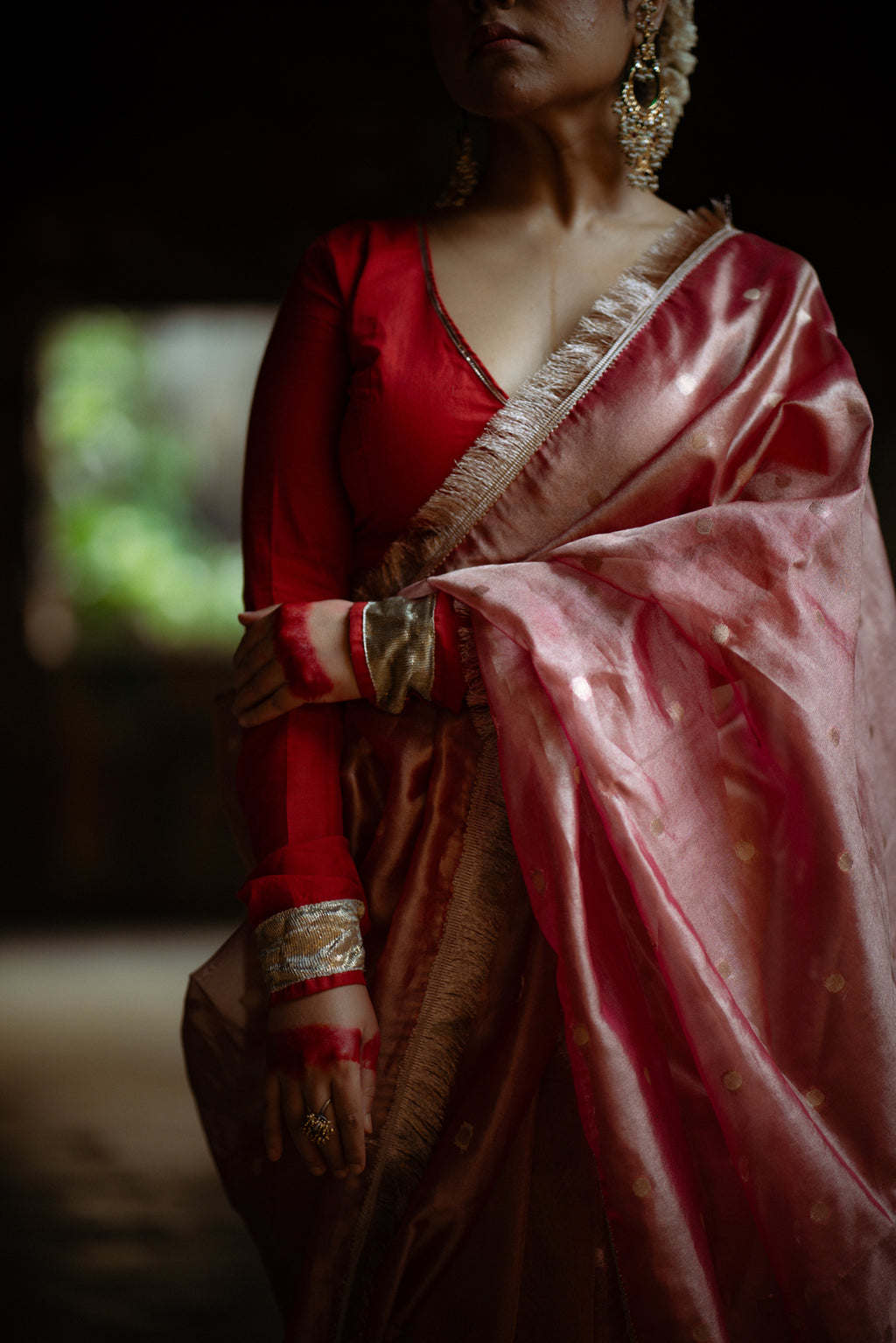 Laal Gota  Patti Blouse