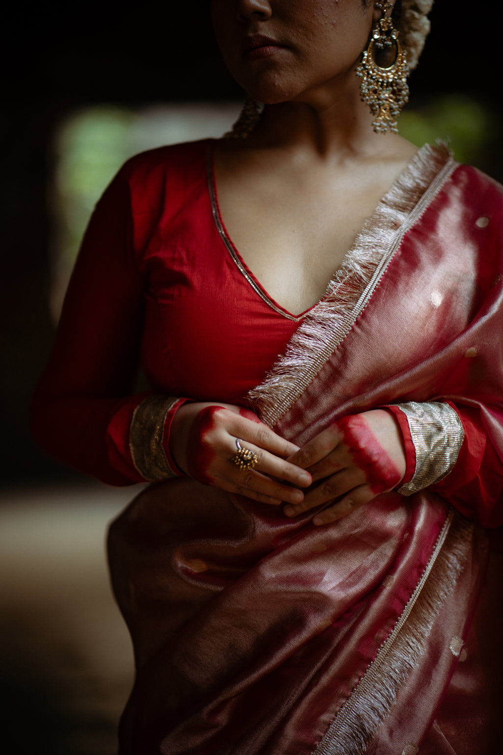 Laal Gota  Patti Blouse