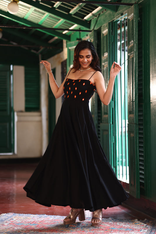 Nazneen Maxi Dress-Black