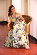 Mustard Mosaic Halter Maxi Dress
