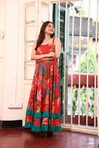 Red Tropical Breeze Maxi Dress